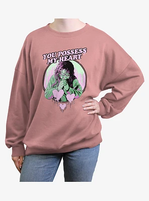 The Exorcist  You Possess My Heart Womens Oversized Sweatshirt