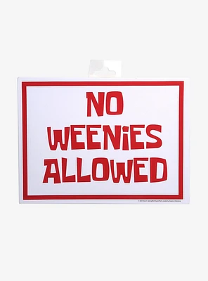 SpongeBob SquarePants No Weenies Allowed Canvas Wall Sign
