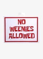 SpongeBob SquarePants No Weenies Allowed Canvas Wall Sign