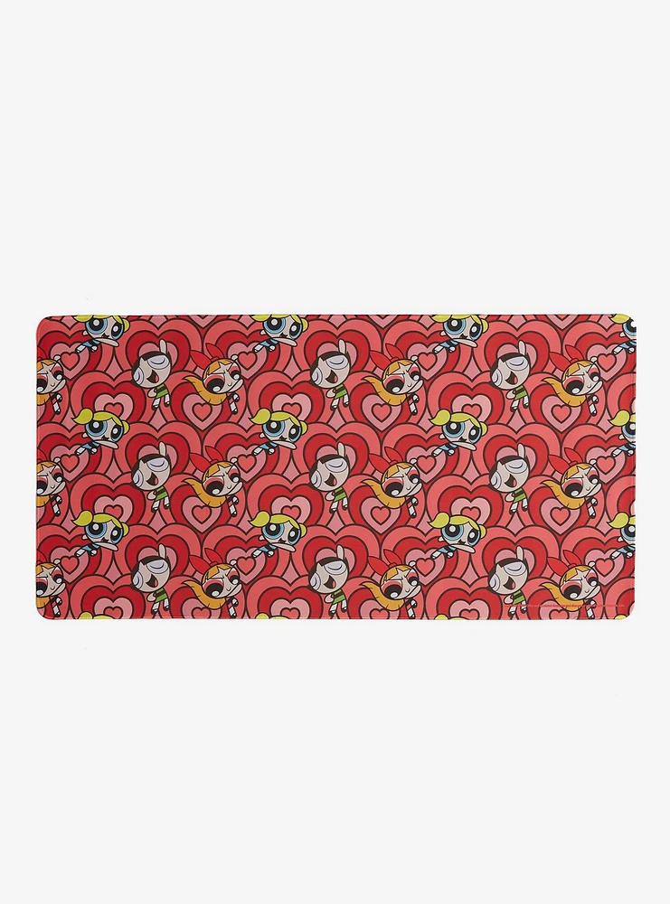 The Powerpuff Girls Heart Allover Print Desk Mat — BoxLunch Exclusive