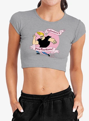 Johnny Bravo Valentines Perfection Cap Sleeve Baby Rib Women's Crop Top