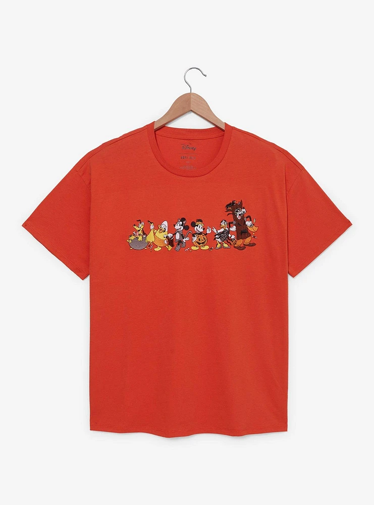 Disney Mickey Mouse & Friends Halloween Costumes Embroidered Women's Plus T-Shirt - BoxLunch Exclusive