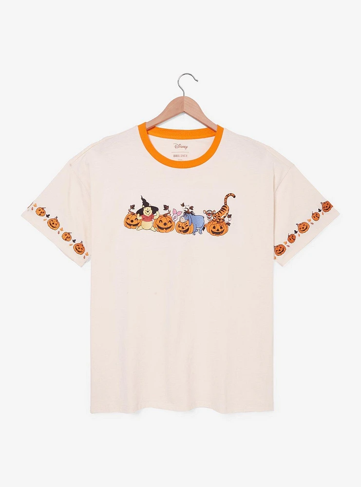Disney Winnie the Pooh Jack-o-Lantern Bear & Friends Women's Plus T-Shirt - BoxLunch Exclusive