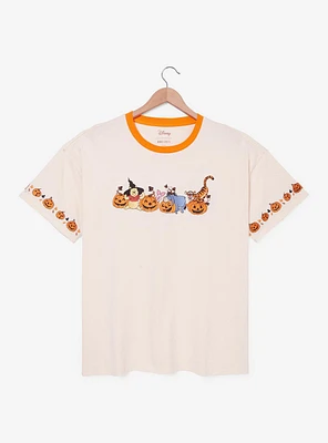 Disney Winnie the Pooh Jack-o-Lantern Bear & Friends Women's Plus T-Shirt - BoxLunch Exclusive