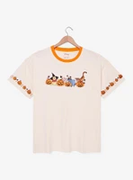 Disney Winnie the Pooh Jack-o-Lantern Bear & Friends Women's Plus T-Shirt - BoxLunch Exclusive