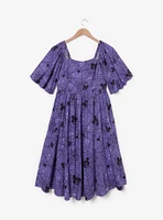 Disney Mickey Mouse Jack-o-Lantern Spiderweb Allover Print Plus Smock Dress - BoxLunch Exclusive