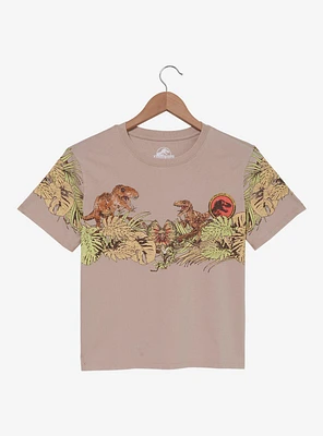 Jurassic Park Dinosaurs & Foliage Women's T-Shirt - BoxLunch Exclusive