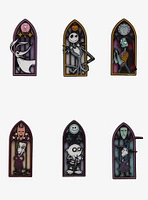 Loungefly Disney The Nightmare Before Christmas Characters Stained Glass Window Blind Box Enamel Pin - BoxLunch Exclusive