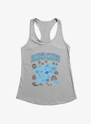 Blue's Clues Collegiate Font Icons Womens Tank Top