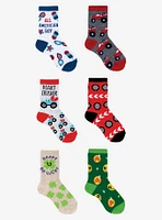 Holiday 6-Pair Boys Crew Socks