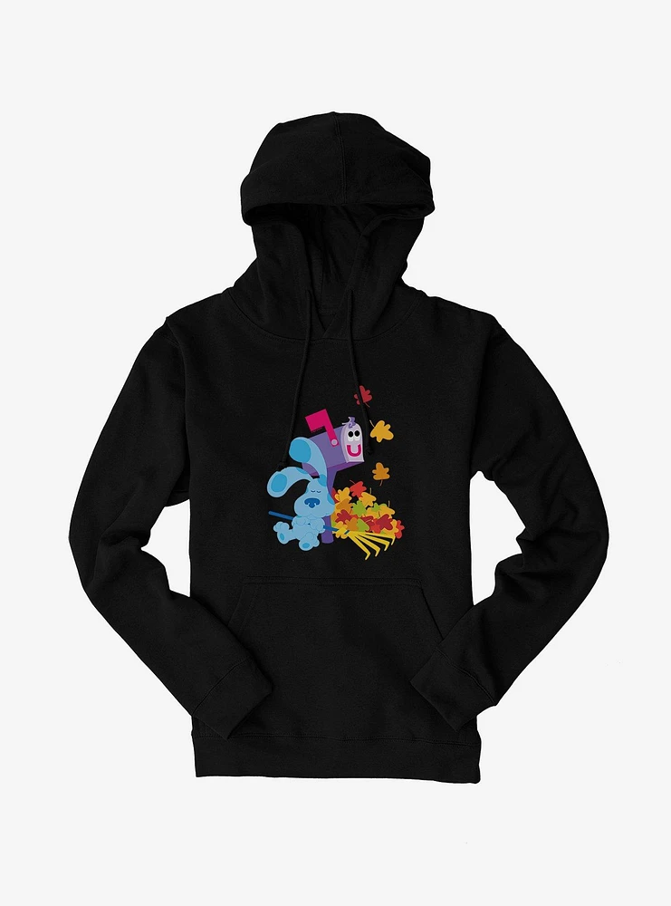 Blue's Clues Mailbox And Blue Autumn Leaves Hoodie