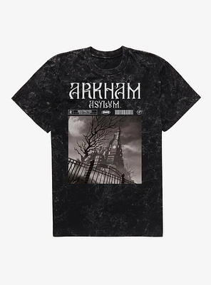 DC Batman Arkham Asylum Rated Mineral Wash T-Shirt