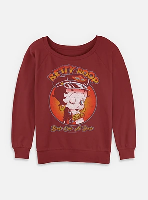 Betty Boop Oop A Doop Icon Womens Slouchy Sweatshirt