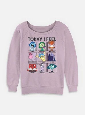 Disney Pixar Inside Out Today I Feel Womens Slouchy Sweatshirt