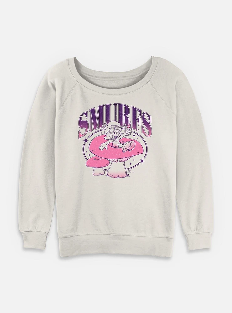 The Smurfs Groovy Vibes Womens Slouchy Sweatshirt
