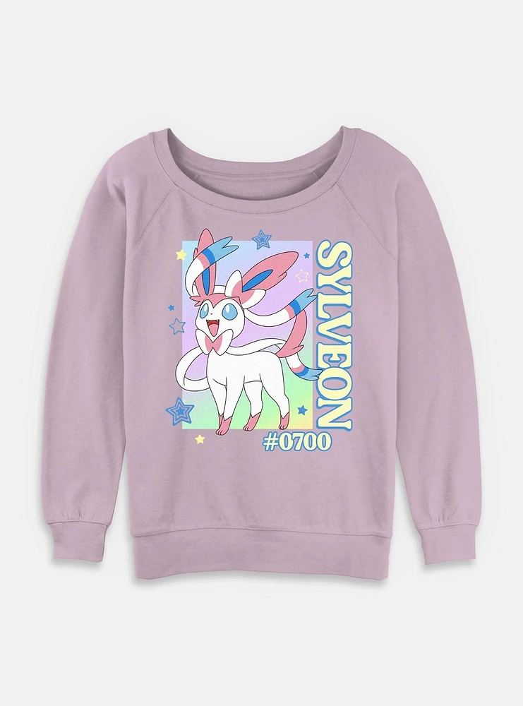 Pokemon Sylveon Pop Portrait Womens Slouchy Sweatshirt