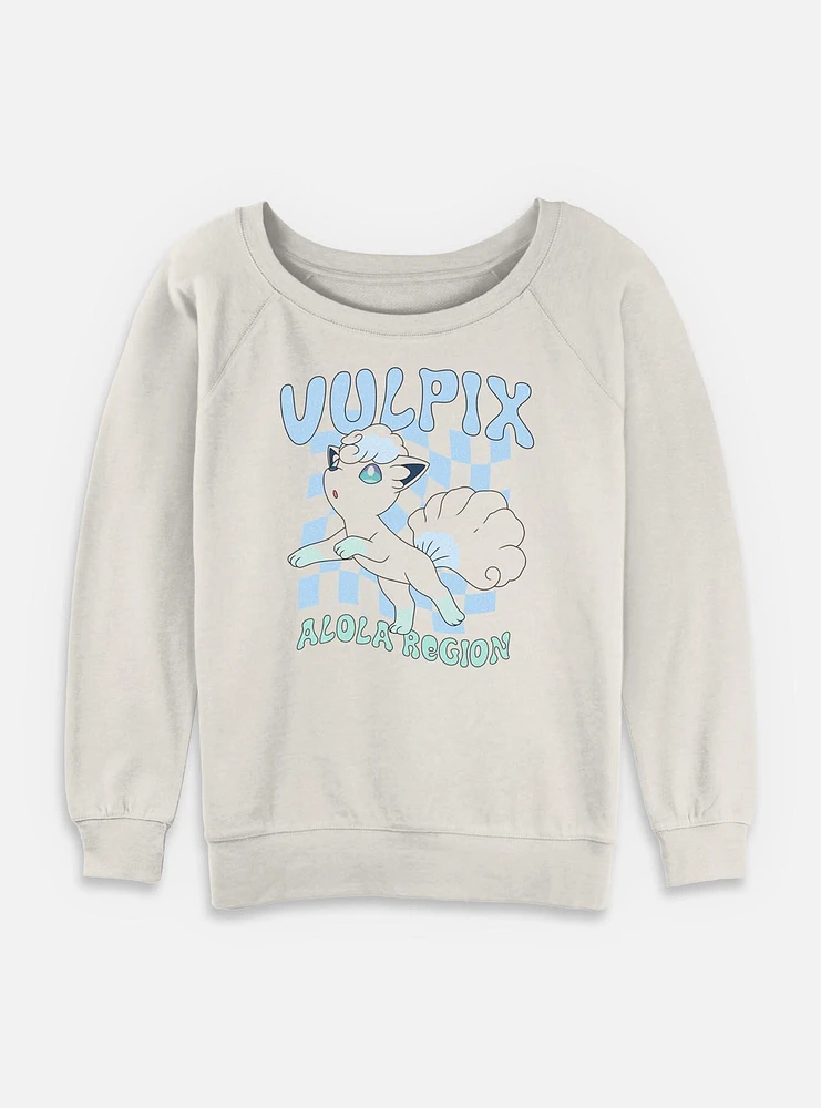 Pokemon Vulpix Alola Region Womens Slouchy Sweatshirt