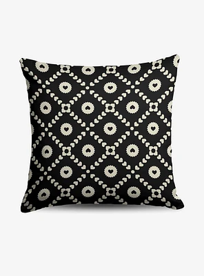 Black Hearts Throw Pillow