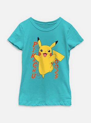 Pokemon Pikachu 0025 Hop Youth Girls T-Shirt