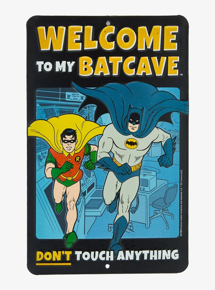 DC Comics Batman & Robin Batcave Wall Sign