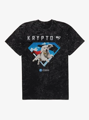 DC Superman Krypto The Superdog Mineral Wash T-Shirt