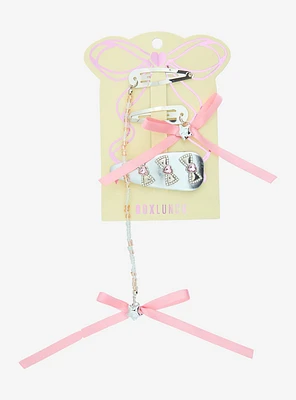 Pink Bow Charms Hair Clip Set - BoxLunch Exclusive