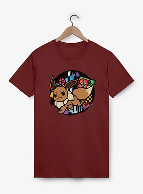 Pokemon Eevee Stained Glass Icon  T-Shirt