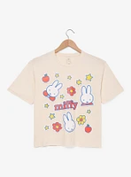 Miffy Icons Allover Print Women's Cropped T-Shirt - BoxLunch Exclusive