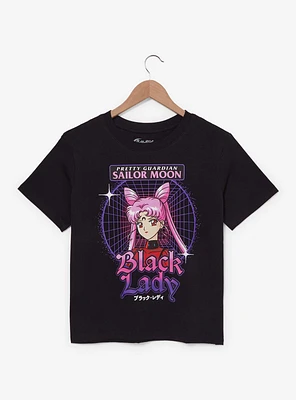 Sailor Moon Black Lady Grid Portrait Cropped T-Shirt - BoxLunch Exclusive