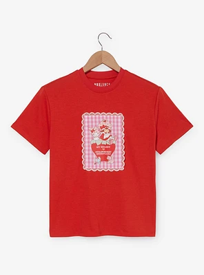 Strawberry Shortcake x Sanrio My Melody & Gingham Patch Women's T-Shirt - BoxLunch Exclusive