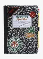Stranger Things Hawkins High School Composition Book Notebook with Pencil