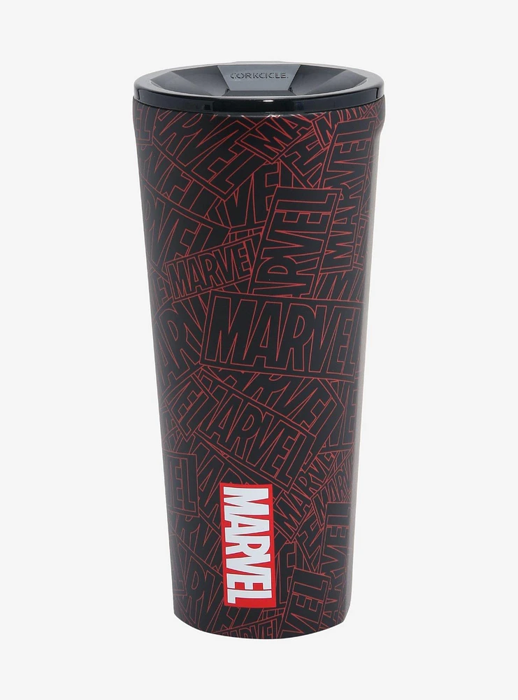 Corkcicle Marvel Logo Allover Print Travel Mug