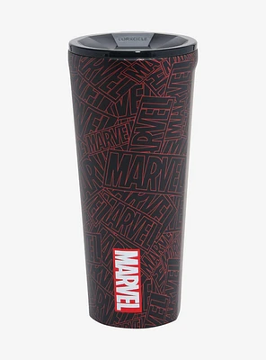 Corkcicle Marvel Logo Allover Print Travel Mug