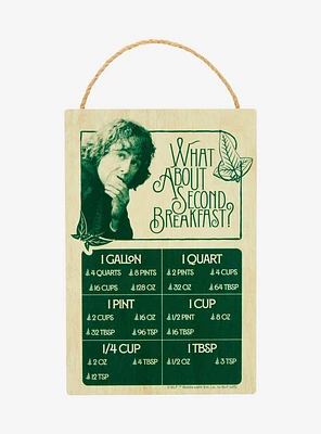 The Lord of The Rings Second Breakfast Kitchen Conversions Wall Sign - BoxLunch Exclusive