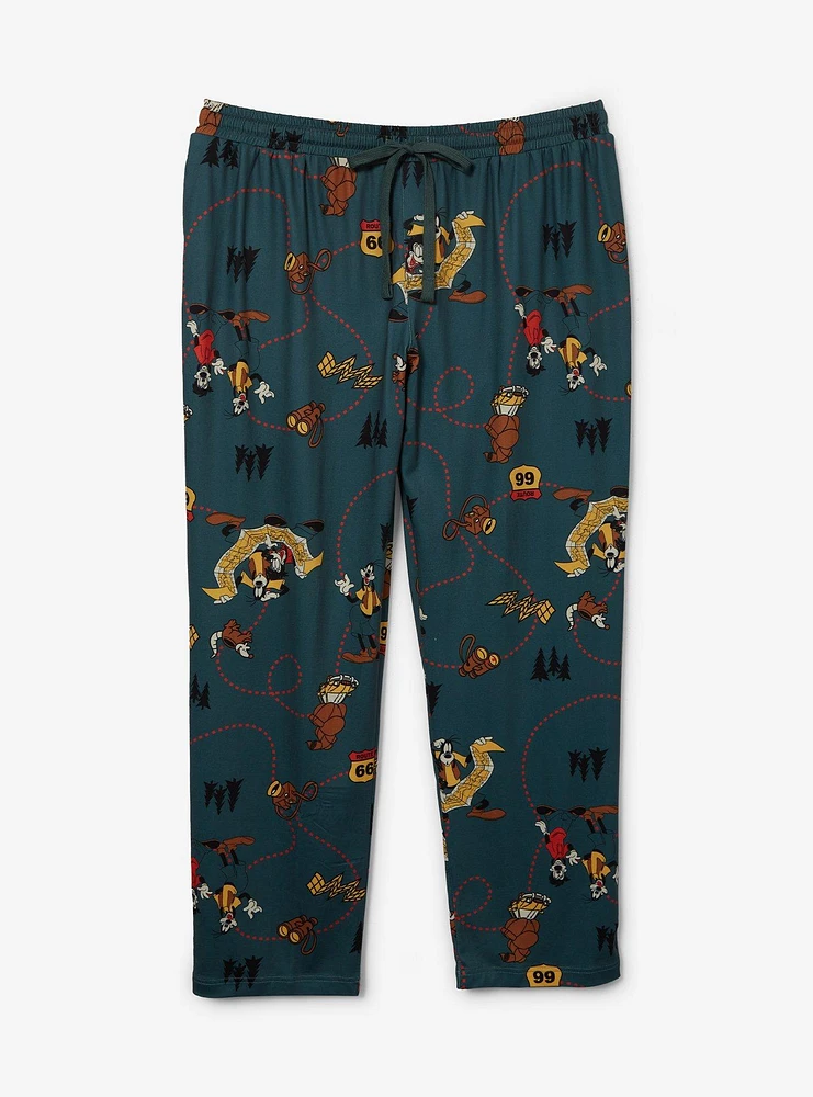 Disney A Goofy Movie Max & Road Trip Allover Print Women's Plus Sleep Pants - BoxLunch Exclusive