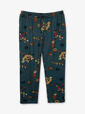 Disney A Goofy Movie Max & Road Trip Allover Print Women's Plus Sleep Pants - BoxLunch Exclusive