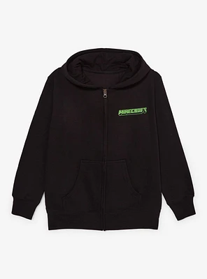 Minecraft Neon Portrait Youth Zip Hoodie — BoxLunch Exclusive