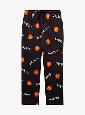 Studio Ghibli® Howl's Moving Castle Calcifer Japanese Lettering Allover Print Sleep Pants - BoxLunch Exclusive