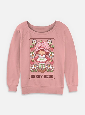 Strawberry Shortcake Berry Good Sweet Card Womens Slouchy Sweatshirt
