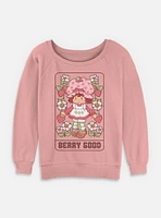 Strawberry Shortcake Berry Good Sweet Card Womens Slouchy Sweatshirt