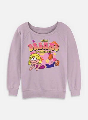 Disney Lizzie McGuire Logo Pop Girls Cami What Dreams Are Made Of Womens Slouchy Sweatshirt