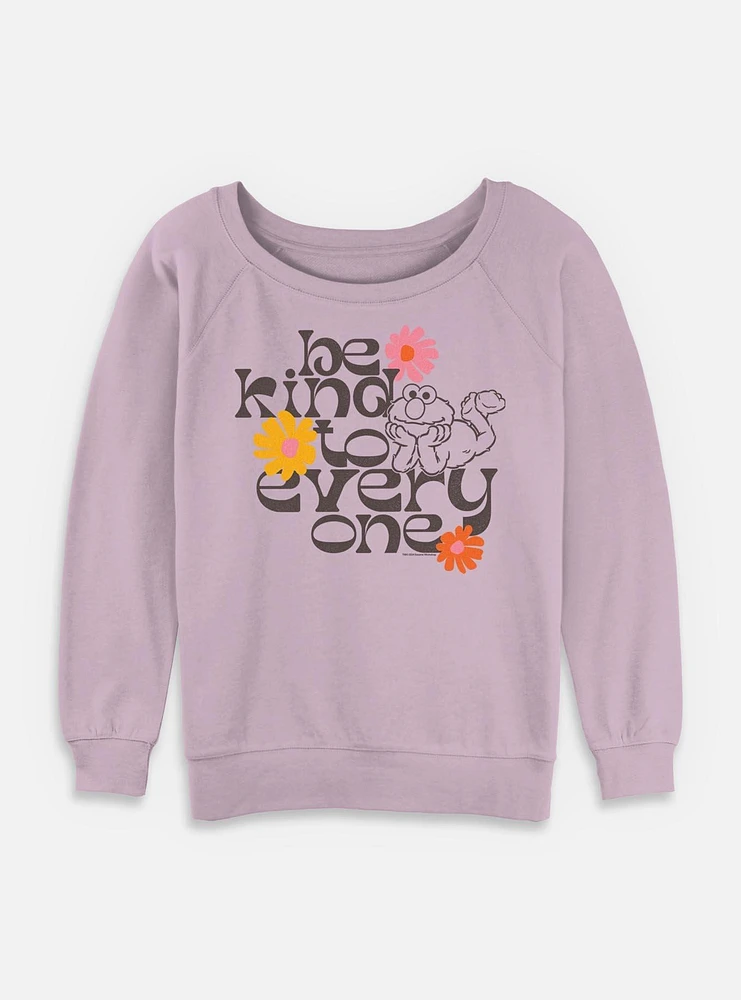Sesame Street Be Kind To Everyone Womens Slouchy Sweatshirt