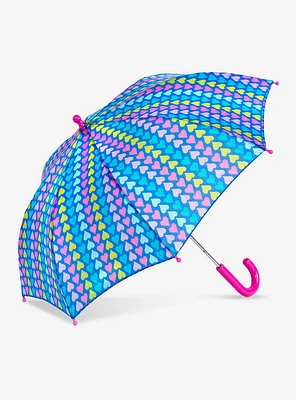Manual Kids Umbrella Heart Stripe