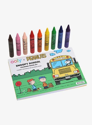 Peanuts x Ooly Snoopy School Crayons and Coloring Book Set
