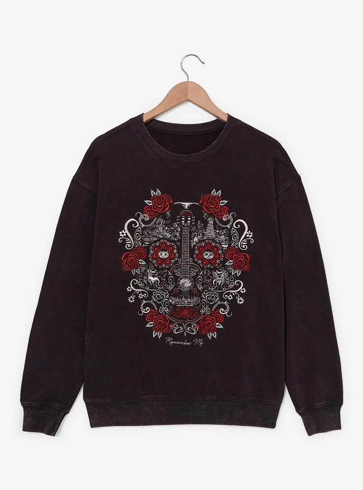 Disney Pixar Coco Embroidered Icons Sugar Skull Crewneck - BoxLunch Exclusive
