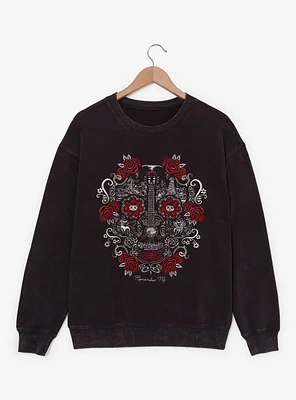 Disney Pixar Coco Embroidered Icons Sugar Skull Crewneck - BoxLunch Exclusive