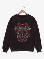 Disney Pixar Coco Embroidered Icons Sugar Skull Crewneck - BoxLunch Exclusive