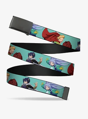 My Hero Academia the Big 3 Action Poses Light Blue Flip Web Belt