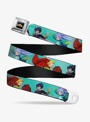 My Hero Academia the Big 3 Action Poses Light Blue Youth Seatbelt Buckle Belt