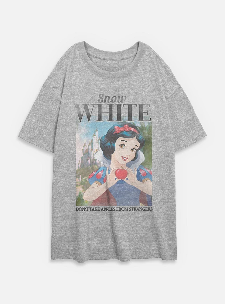 Disney Snow White and the Seven Dwarfs Don't Take Apples From Strangers Womens Oversized T-Shirt